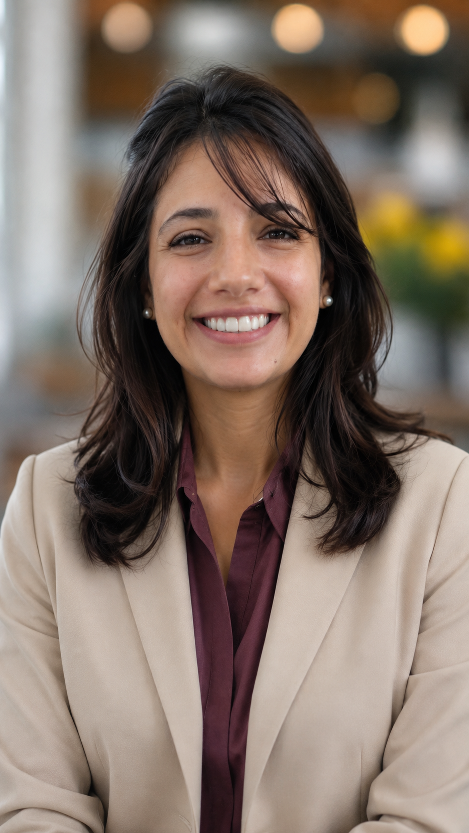 Nívea Seripieri, nutricionista, sorrindo